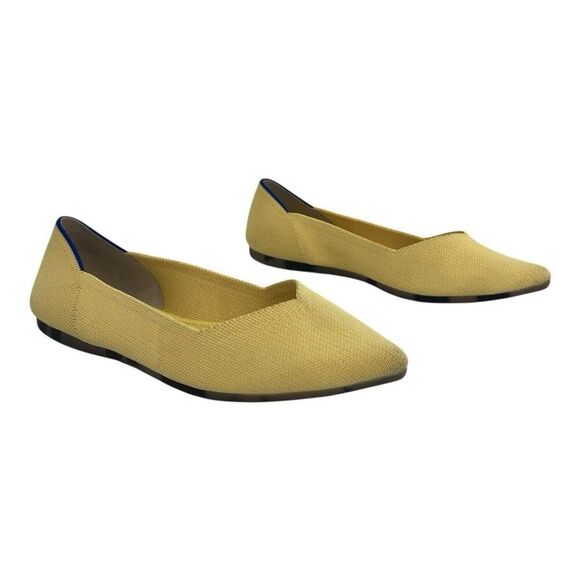 Rothy's The Point Marigold Mustard Yellow Slip On Ballet Flats Size 6.5 - Picture 1 of 8